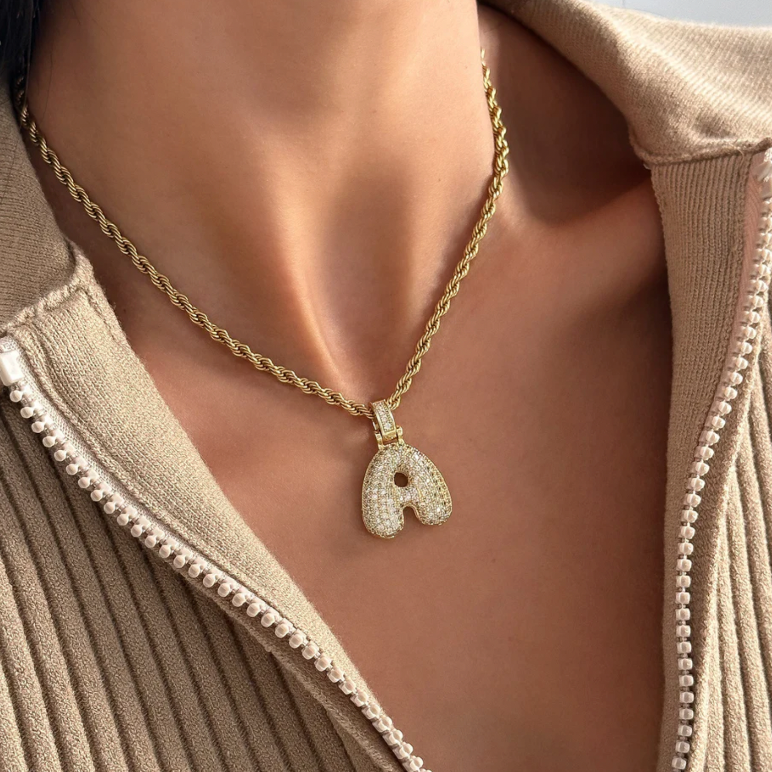 Initial Bubble Necklace